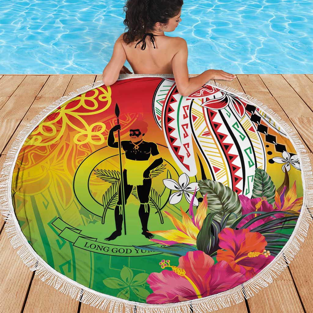 Vanuatu 45th Anniversary Beach Blanket Polynesian with Sand Drawing Pattern
