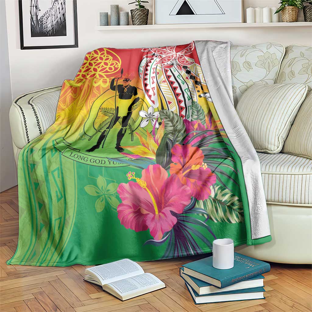 Vanuatu 45th Anniversary Blanket Polynesian with Sand Drawing Pattern