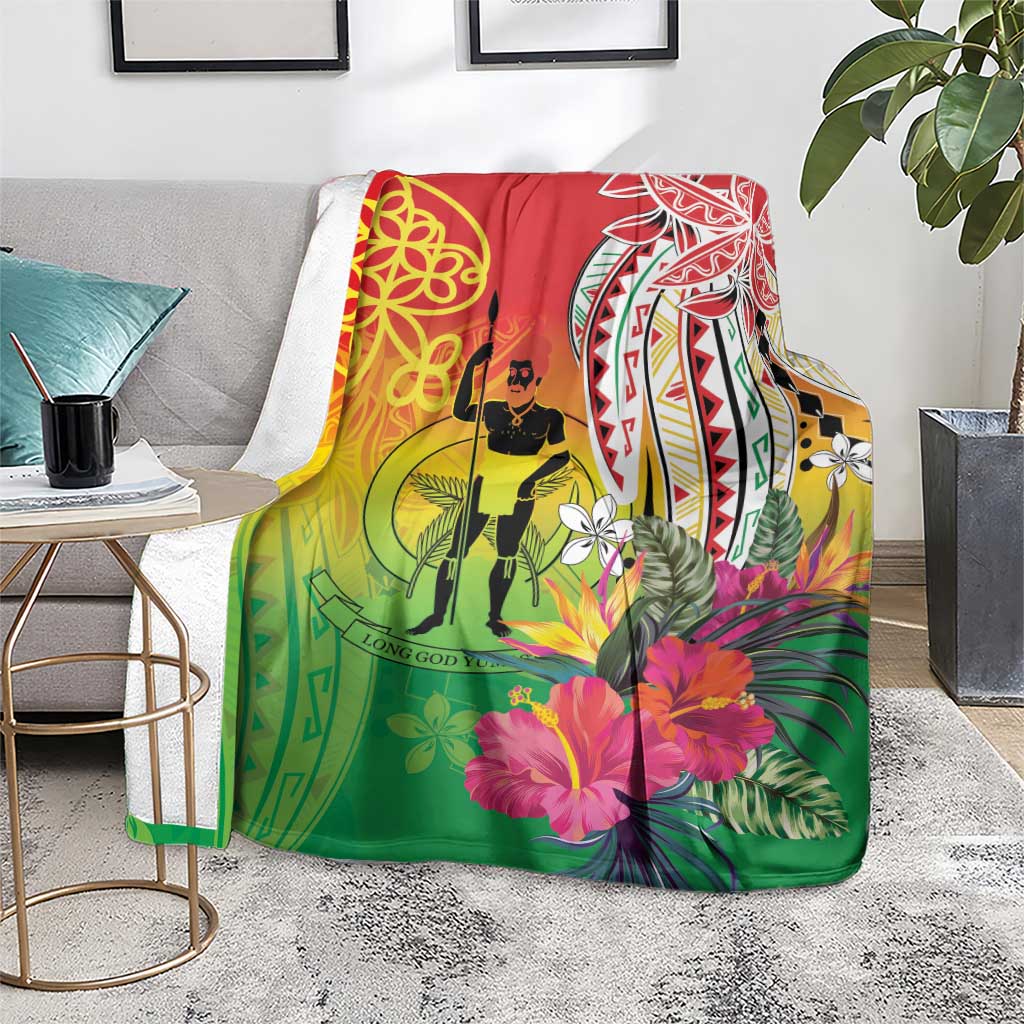 Vanuatu 45th Anniversary Blanket Polynesian with Sand Drawing Pattern