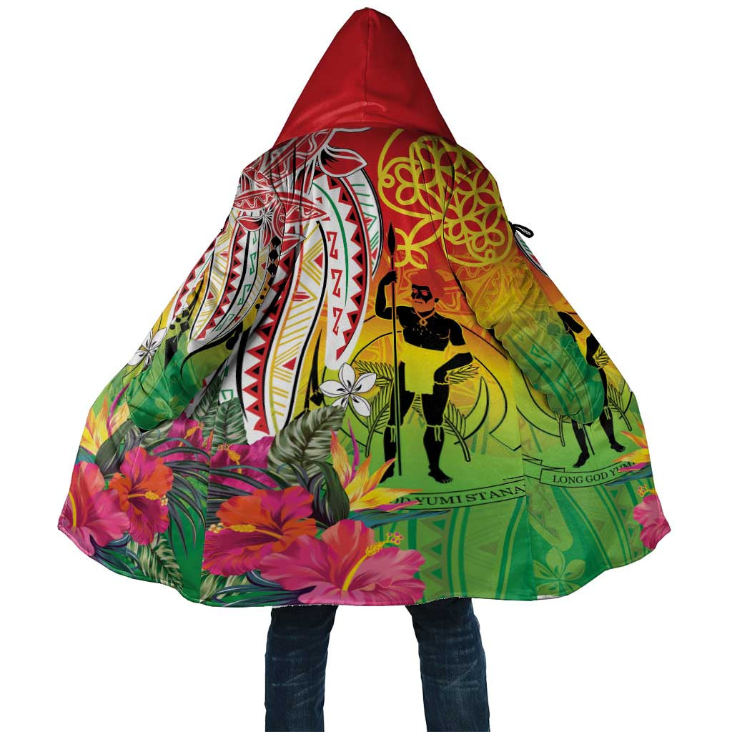 Vanuatu 45th Anniversary Cloak Polynesian with Sand Drawing Pattern - Polynesian Pride