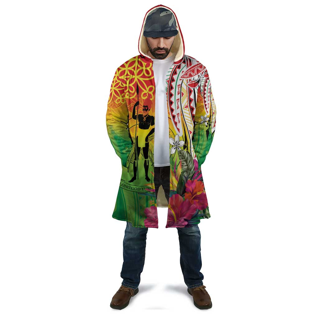 Vanuatu 45th Anniversary Cloak Polynesian with Sand Drawing Pattern - Polynesian Pride