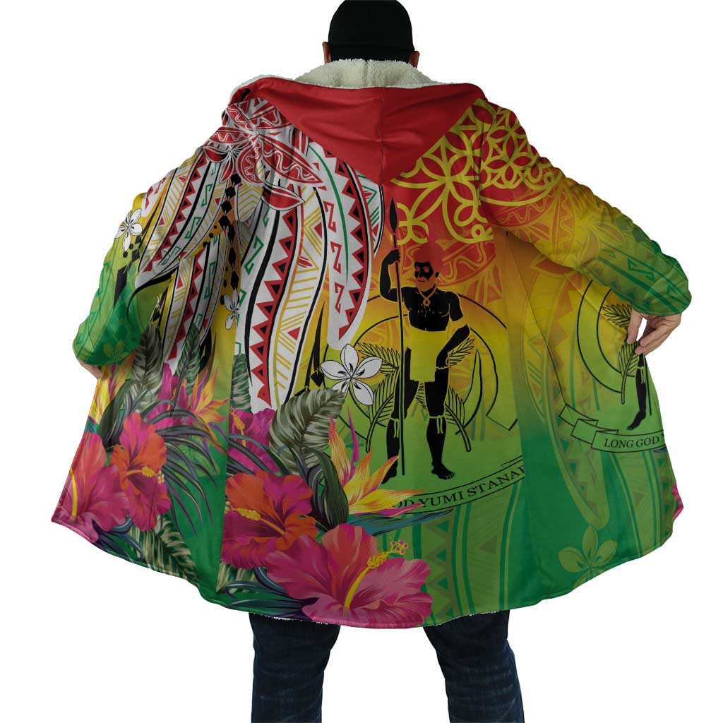 Vanuatu 45th Anniversary Cloak Polynesian with Sand Drawing Pattern - Polynesian Pride