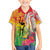 Vanuatu 45th Anniversary Kid Hawaiian Shirt Polynesian with Sand Drawing Pattern