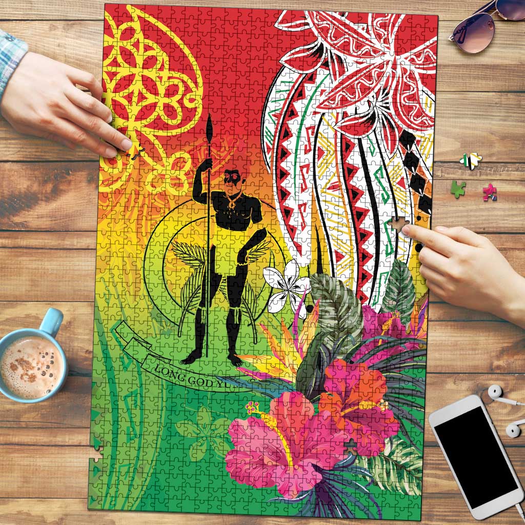 Vanuatu 45th Anniversary Puzzle Polynesian with Sand Drawing Pattern - Polynesian Pride