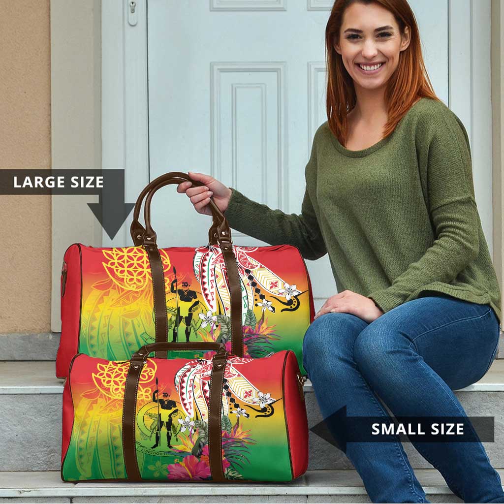 Vanuatu 45th Anniversary Travel Bag Polynesian with Sand Drawing Pattern - Polynesian Pride