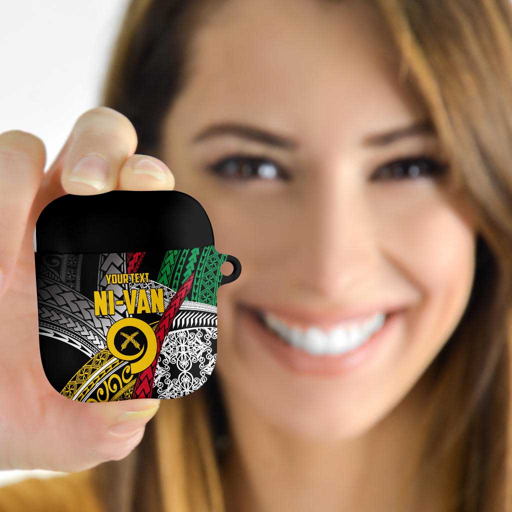Vanuatu Proud to be Ni-van Personalised AirPods Case with Mutis En Atan Patterns - Polynesian Pride