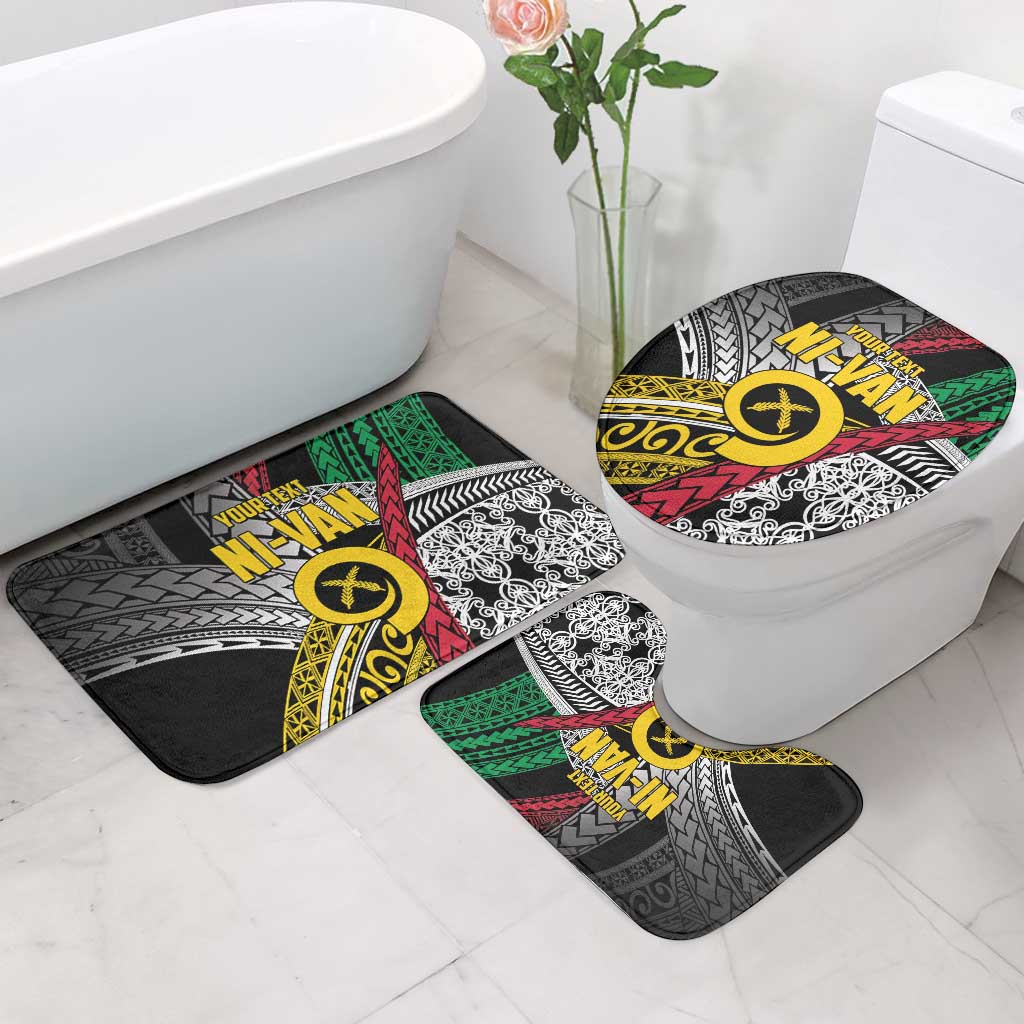 Vanuatu Proud to be Ni-van Personalised Bathroom Set with Mutis En Atan Patterns - Polynesian Pride