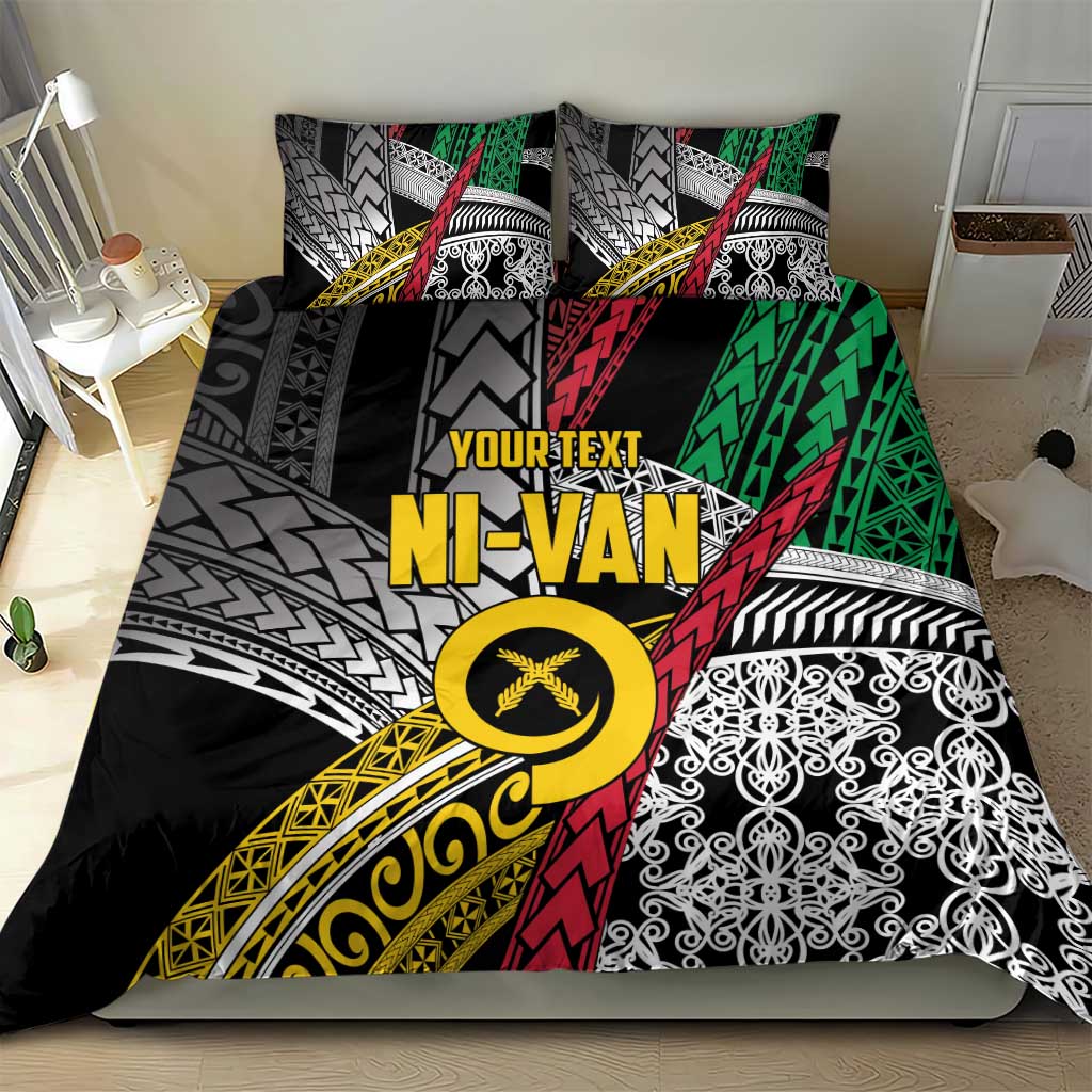 Vanuatu Proud to be Ni-van Personalised Bedding Set with Mutis En Atan Patterns