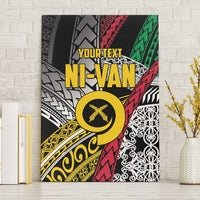Vanuatu Proud to be Ni-van Personalised Canvas Wall Art with Mutis En Atan Patterns