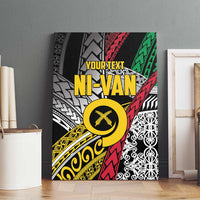 Vanuatu Proud to be Ni-van Personalised Canvas Wall Art with Mutis En Atan Patterns