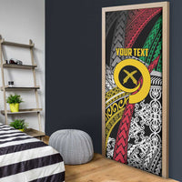 Vanuatu Proud to be Ni-van Personalised Door Cover with Mutis En Atan Patterns - Polynesian Pride