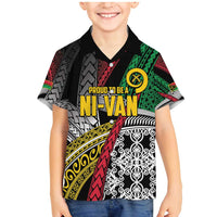 Vanuatu Proud to be Ni-van Personalised Family Matching Mermaid Dress and Hawaiian Shirt with Mutis En Atan Patterns