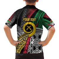 Vanuatu Proud to be Ni-van Personalised Family Matching Short Sleeve Bodycon Dress and Hawaiian Shirt with Mutis En Atan Patterns