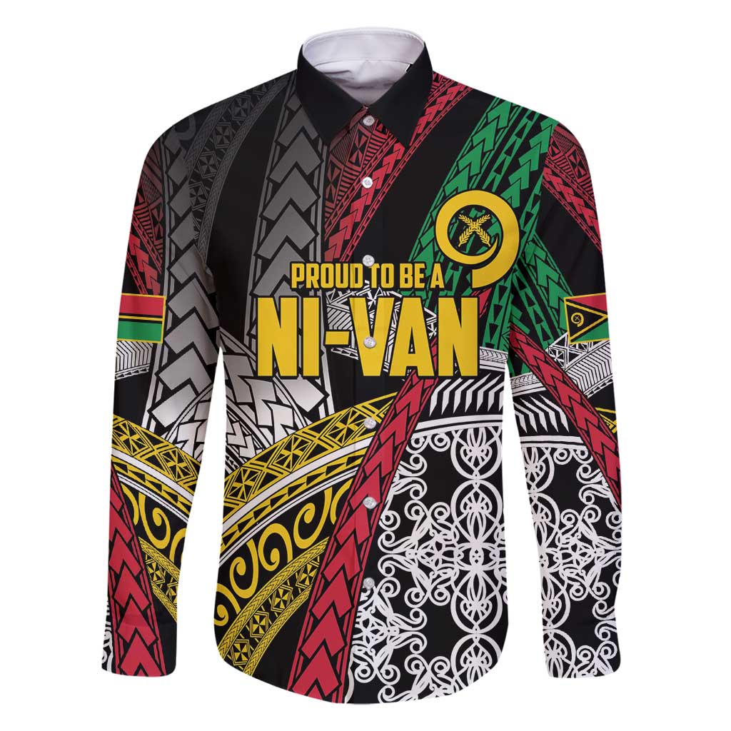 Vanuatu Proud to be Ni-van Personalised Family Matching Tank Maxi Dress and Hawaiian Shirt with Mutis En Atan Patterns