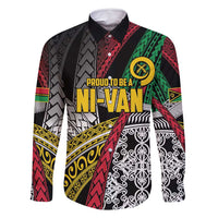 Vanuatu Proud to be Ni-van Personalised Family Matching Tank Maxi Dress and Hawaiian Shirt with Mutis En Atan Patterns