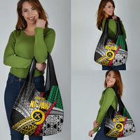 Vanuatu Proud to be Ni-van Personalised Grocery Bag with Mutis En Atan Patterns