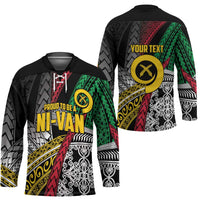Vanuatu Proud to be Ni-van Personalised Hockey Jersey with Mutis En Atan Patterns - Polynesian Pride