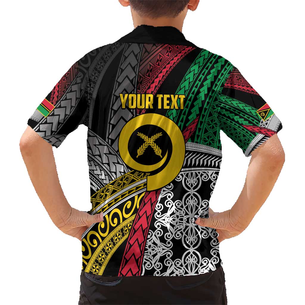 Vanuatu Proud to be Ni-van Personalised Kid Hawaiian Shirt with Mutis En Atan Patterns LT9 - Polynesian Pride