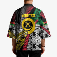 Vanuatu Proud to be Ni-van Personalised Kimono with Mutis En Atan Patterns - Polynesian Pride