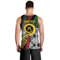 Vanuatu Proud to be Ni-van Personalised Men Tank Top with Mutis En Atan Patterns