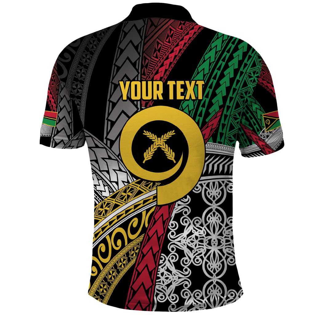 Vanuatu Proud to be Ni-van Personalised Polo Shirt with Mutis En Atan Patterns