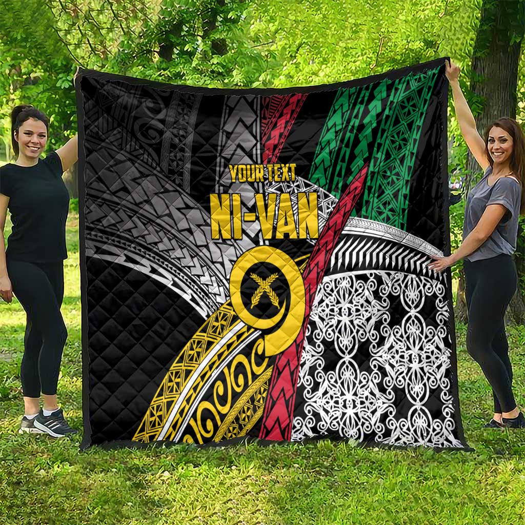 Vanuatu Proud to be Ni-van Personalised Quilt with Mutis En Atan Patterns