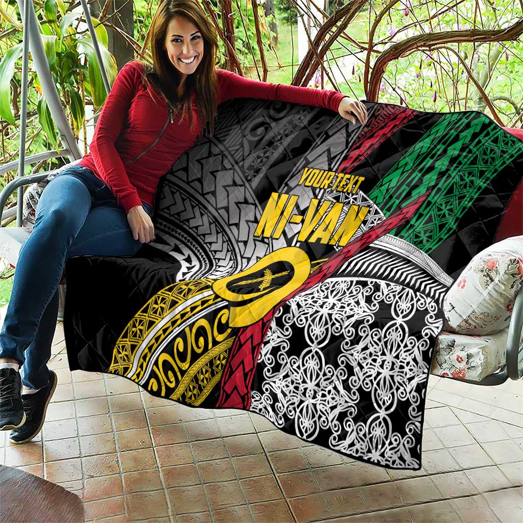 Vanuatu Proud to be Ni-van Personalised Quilt with Mutis En Atan Patterns
