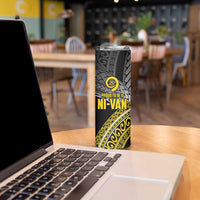 Vanuatu Proud to be Ni-van Personalised Skinny Tumbler with Mutis En Atan Patterns