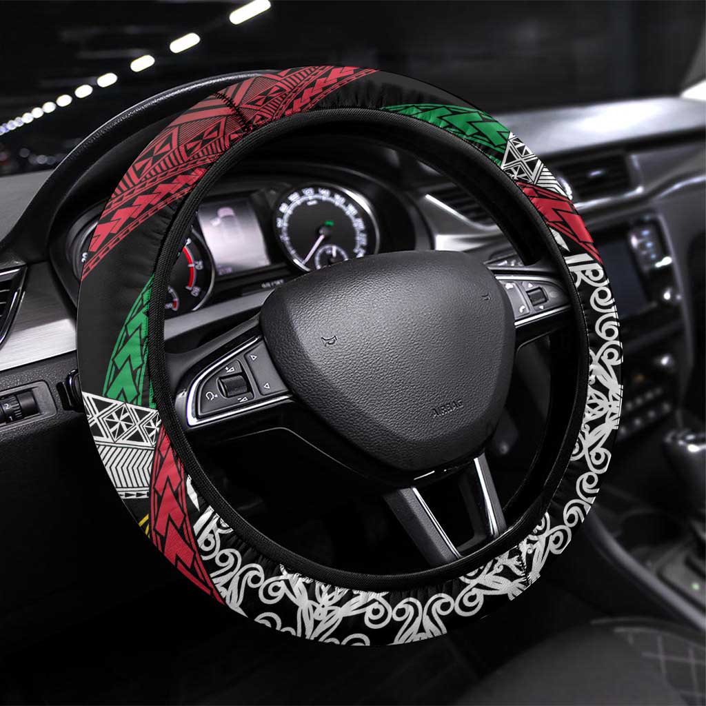 Vanuatu Proud to be Ni-van Steering Wheel Cover with Mutis En Atan Patterns