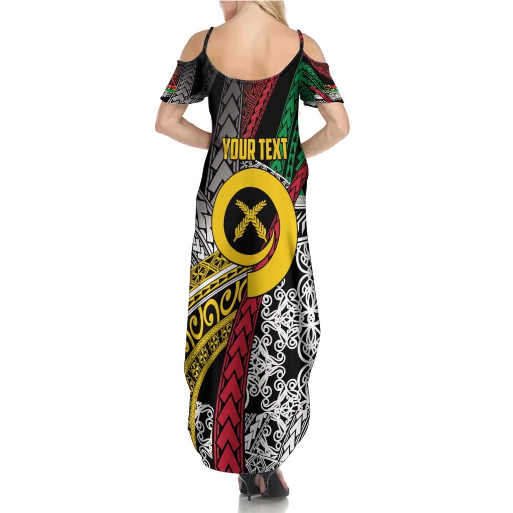 Vanuatu Proud to be Ni-van Personalised Summer Maxi Dress with Mutis En Atan Patterns