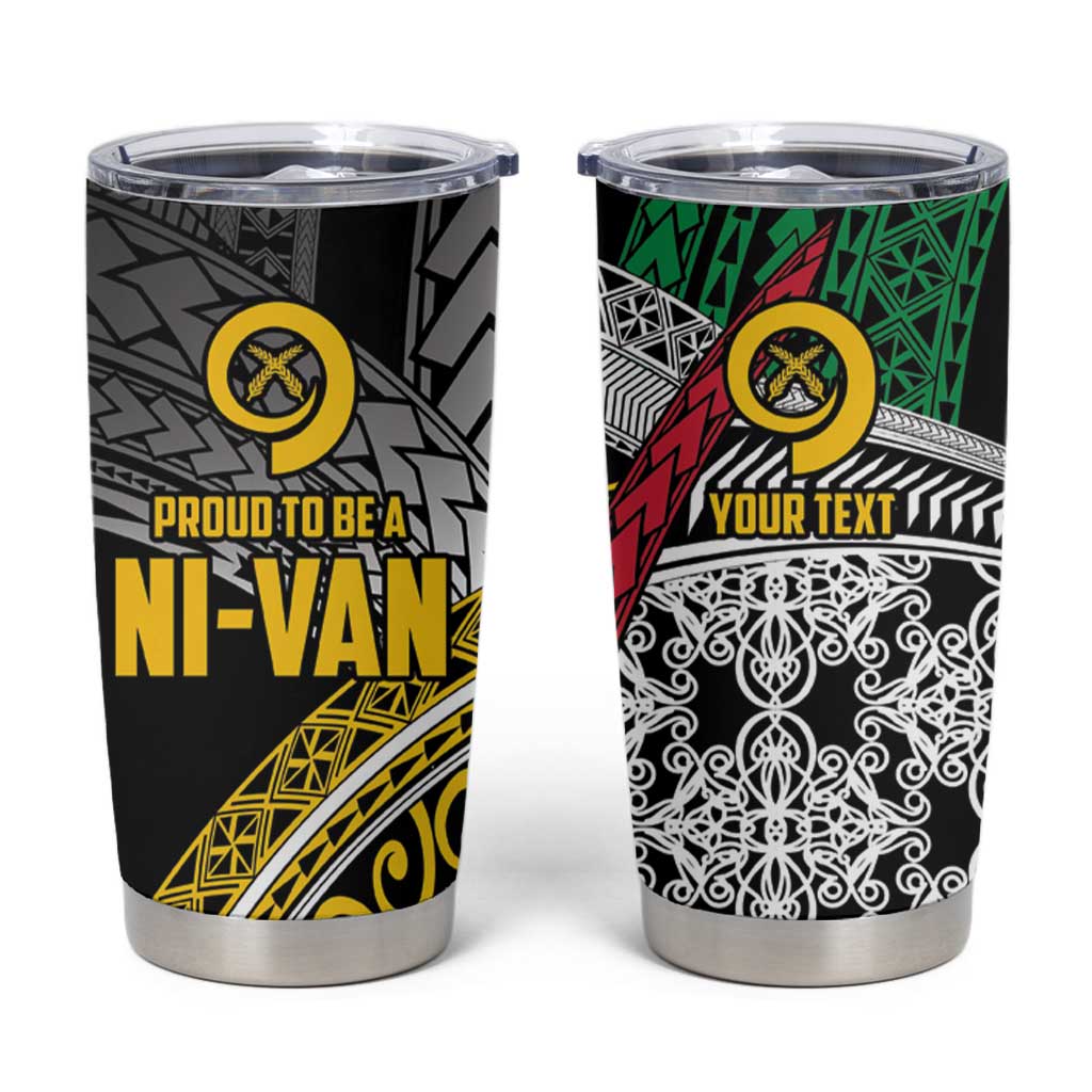 Vanuatu Proud to be Ni-van Personalised Tumbler Cup with Mutis En Atan Patterns