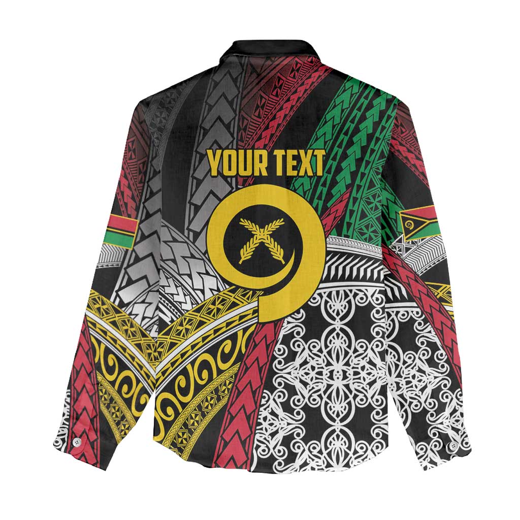 Vanuatu Proud to be Ni-van Personalised Women Casual Shirt with Mutis En Atan Patterns