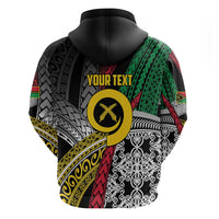 Vanuatu Proud to be Ni-van Personalised Zip Hoodie with Mutis En Atan Patterns