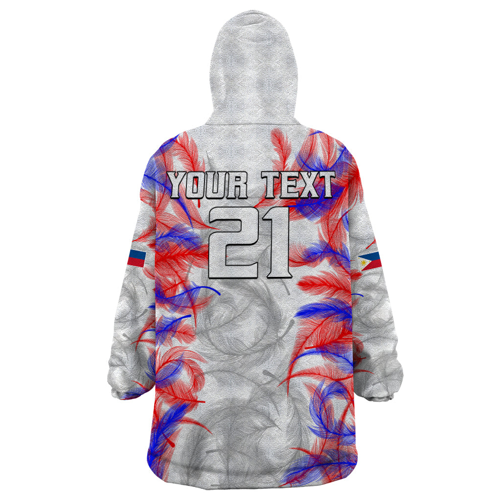 (Custom Text And Number) 2023 Philippines Anzkals Football Wearable Blanket Hoodie Pilipinas Be Unique LT9 - Polynesian Pride