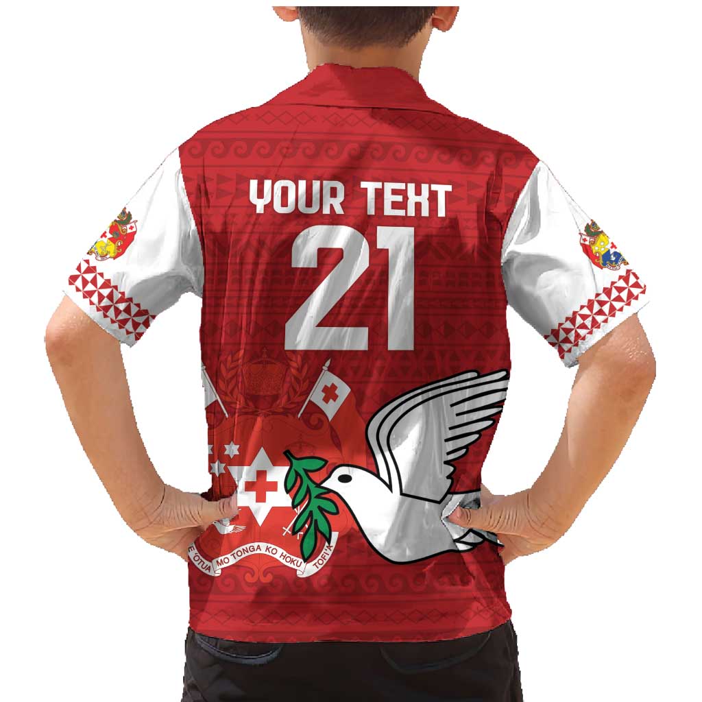 Custom Tonga Rugby Family Matching Mermaid Dress and Hawaiian Shirt Mate Maa Kupesi Style