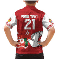 Custom Tonga Rugby Family Matching Mermaid Dress and Hawaiian Shirt Mate Maa Kupesi Style