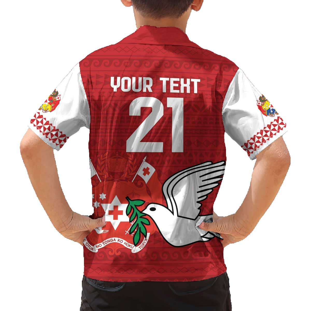 Custom Tonga Rugby Family Matching Puletasi and Hawaiian Shirt Mate Maa Kupesi Style