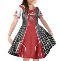 Custom Tonga Rugby Family Matching Tank Maxi Dress and Hawaiian Shirt Mate Maa Kupesi Style