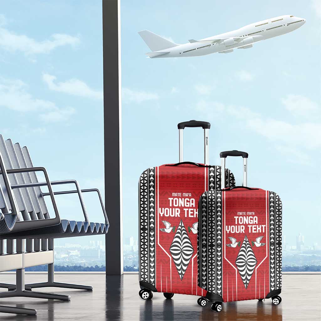 Custom Tonga Rugby Luggage Cover Mate Maa Kupesi Style