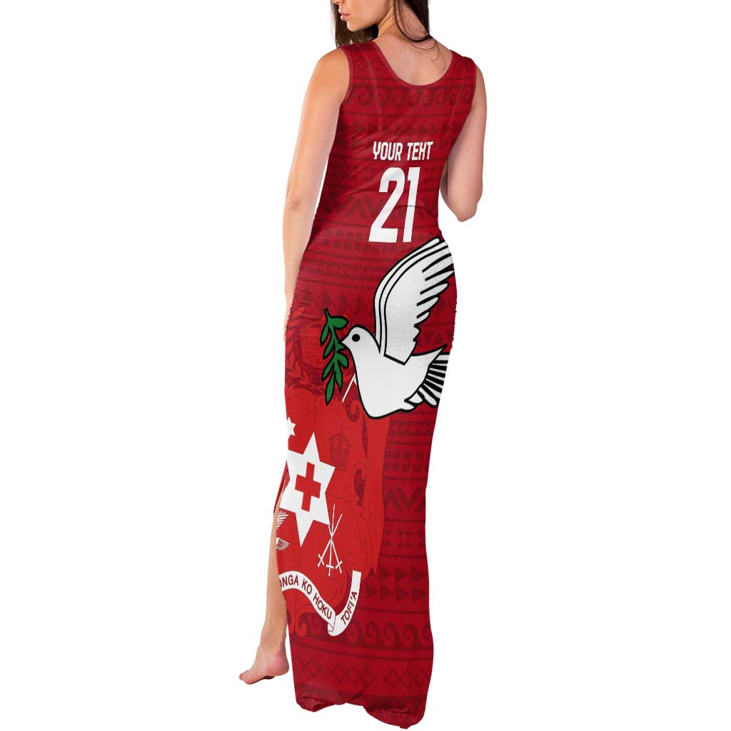 Custom Tonga Rugby Tank Maxi Dress Mate Maa Kupesi Style