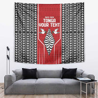 Custom Tonga Rugby Tapestry Mate Maa Kupesi Style LT9 Red - Polynesian Pride