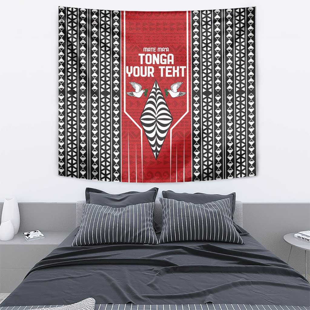 Custom Tonga Rugby Tapestry Mate Maa Kupesi Style LT9 - Polynesian Pride