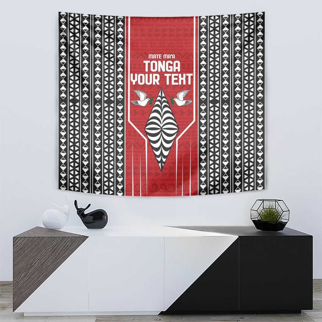 Custom Tonga Rugby Tapestry Mate Maa Kupesi Style LT9 - Polynesian Pride