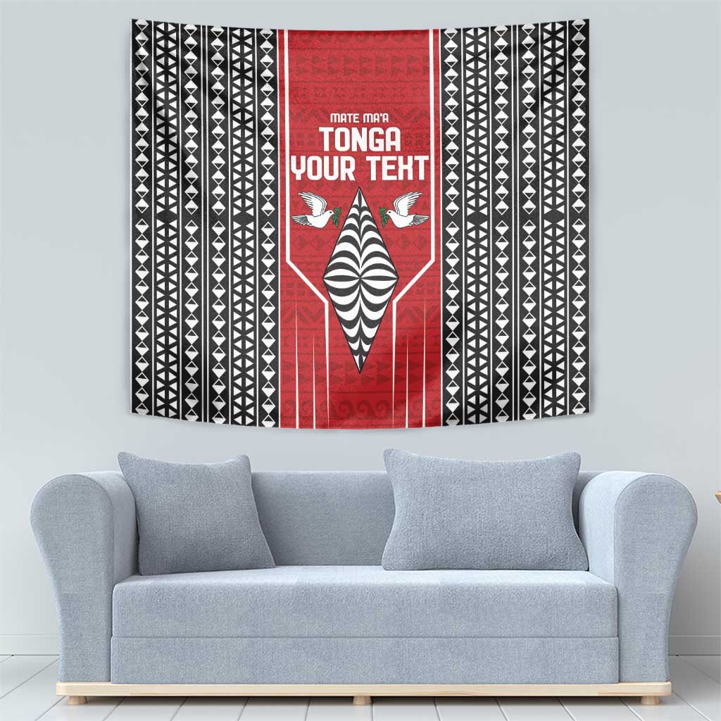 Custom Tonga Rugby Tapestry Mate Maa Kupesi Style LT9 - Polynesian Pride
