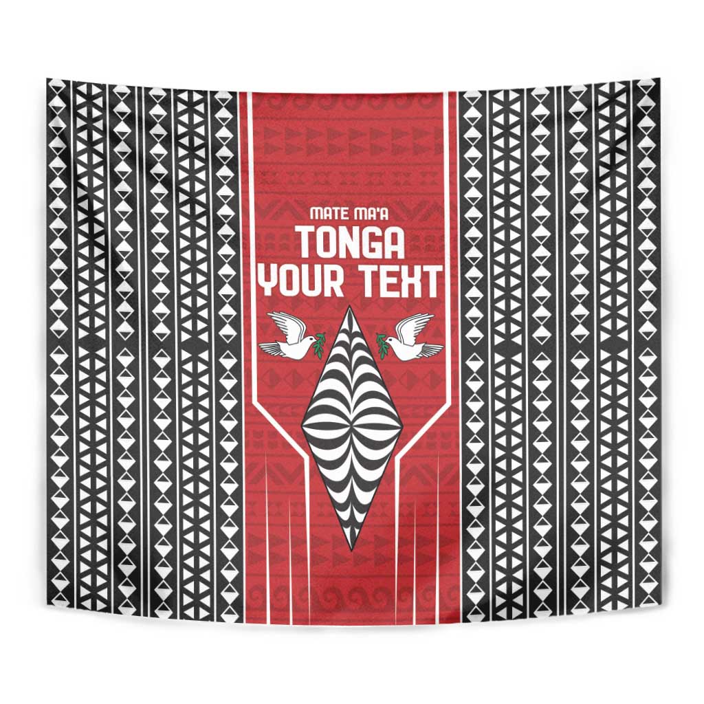 Custom Tonga Rugby Tapestry Mate Maa Kupesi Style LT9 - Polynesian Pride