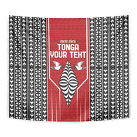 Custom Tonga Rugby Tapestry Mate Maa Kupesi Style LT9 - Polynesian Pride