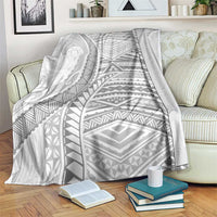 American Samoa White Sunday Blanket Polynesian Lotu Tamaiti - Polynesian Pride