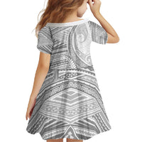 American Samoa White Sunday Family Matching Off Shoulder Maxi Dress and Hawaiian Shirt Polynesian Lotu Tamaiti LT9 - Polynesian Pride