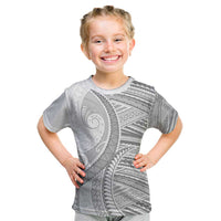 American Samoa White Sunday Kid T Shirt Polynesian Lotu Tamaiti LT9 White - Polynesian Pride