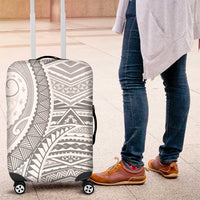 American Samoa White Sunday Luggage Cover Polynesian Lotu Tamaiti LT9 White - Polynesian Pride